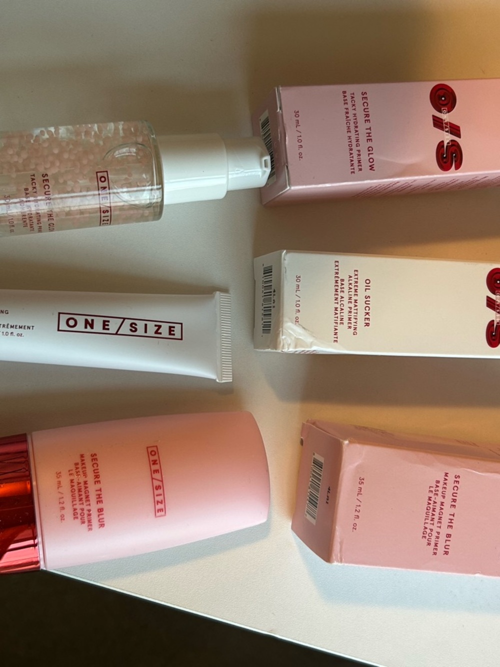 ONE/SIZE Primers set of three Secure the glow, secure the sweat, secure the blur